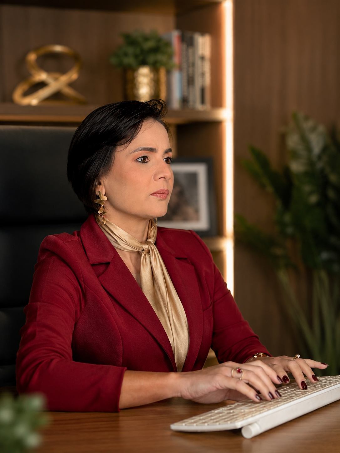 Dra. Tharsila Paladini em seu escritório